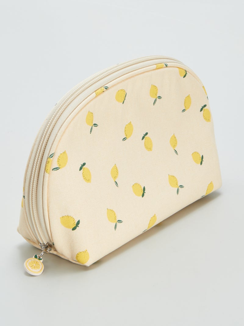Trousse in cotone con stampa frutta GIALLO - Kiabi