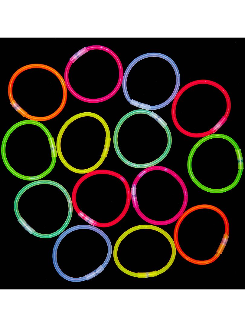 Tubo 15 braccialetti luminosi multicolore - Kiabi