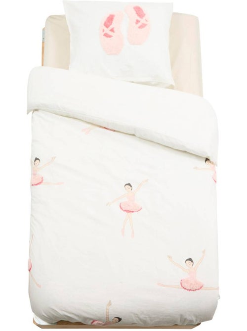 Tufy 140x200 cm set di biancheria da letto con stampa ballerina bianca - Kiabi Tufy 140x200 cm set di biancheria da letto con stampa ballerina bianca - Kiabi