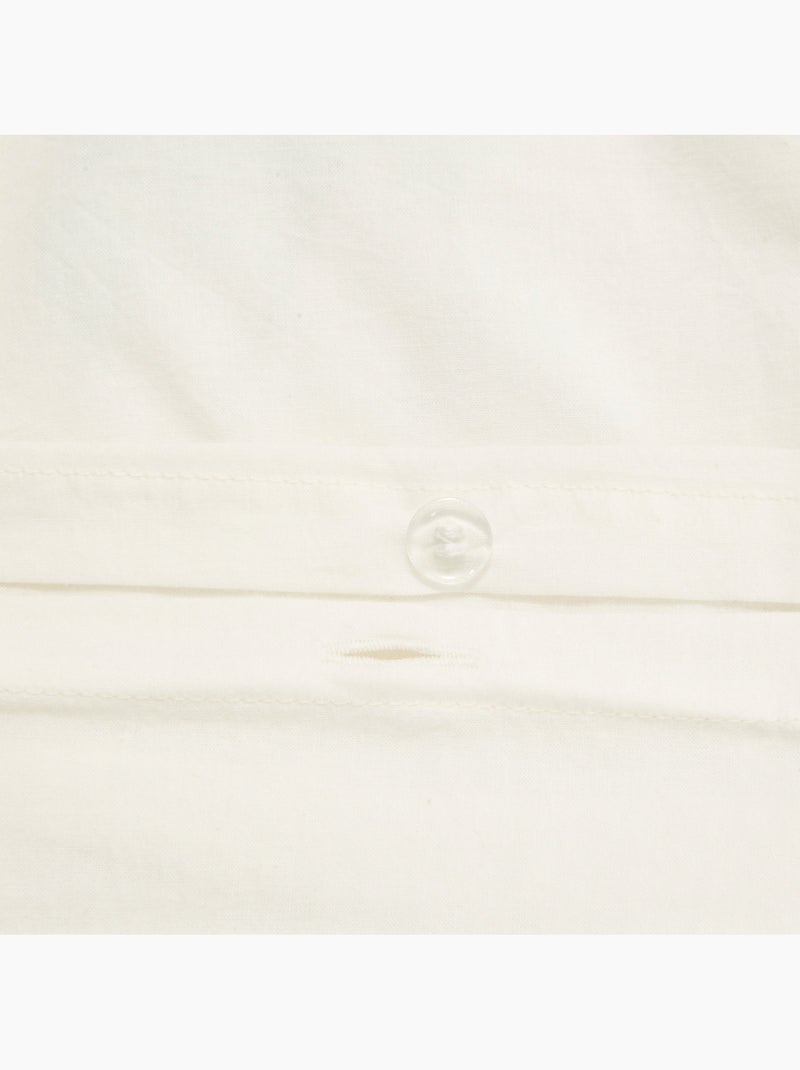 Tufy 140x200 cm set di biancheria da letto con stampa di palme e noci di cocco bianche Bianco - Kiabi