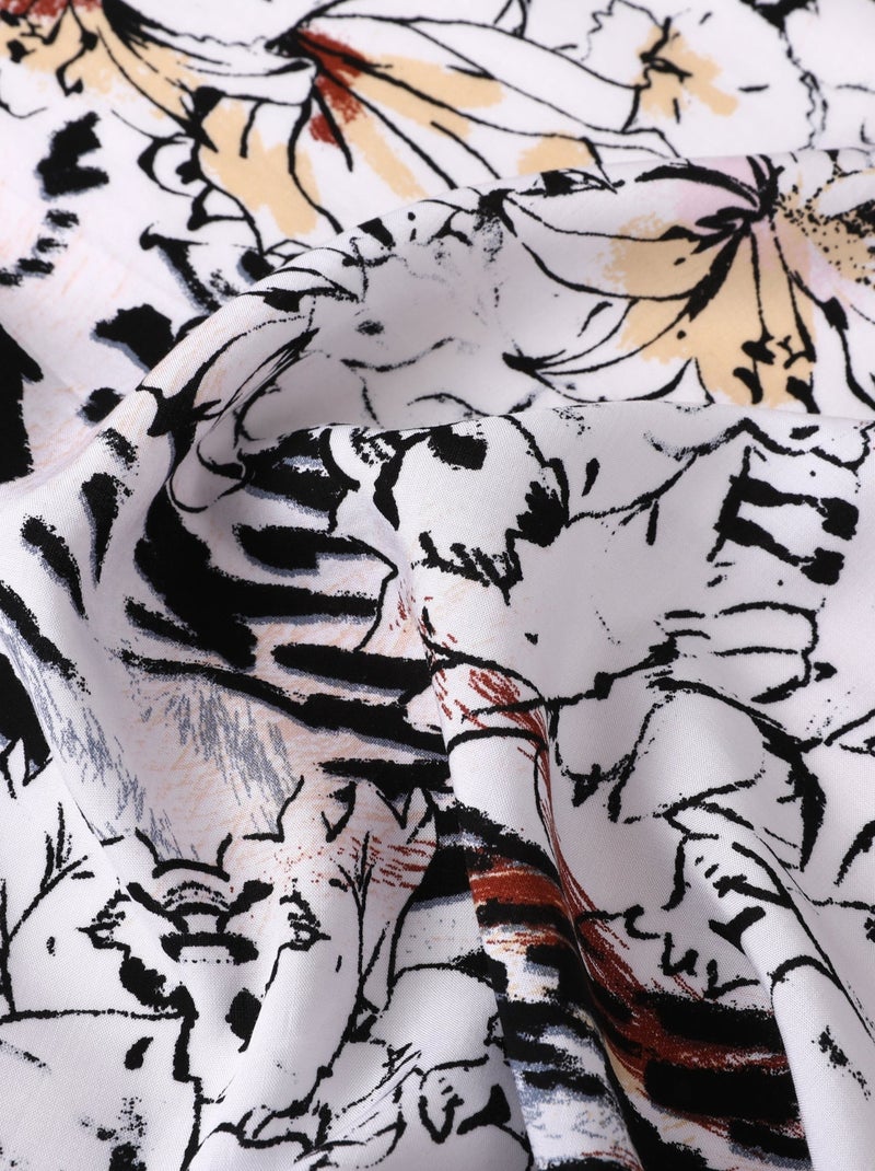 Tunica da spiaggia Beachrobe BlackPanther Bianco - Kiabi