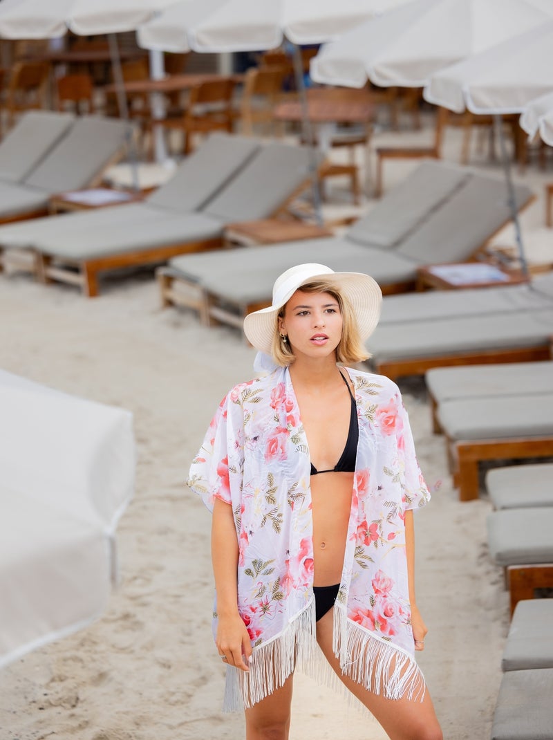 Tunica da spiaggia Cover Isa Bianco - Kiabi