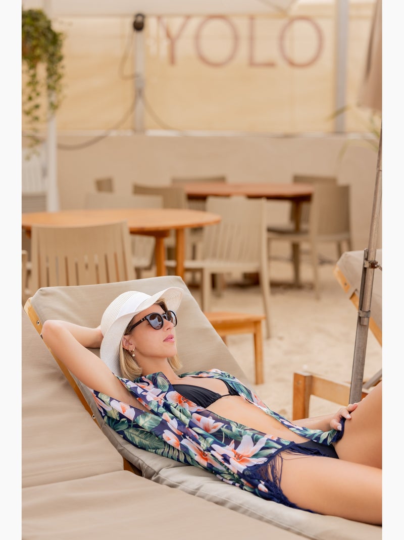 Tunica da spiaggia Cover Isa Blu marino - Kiabi