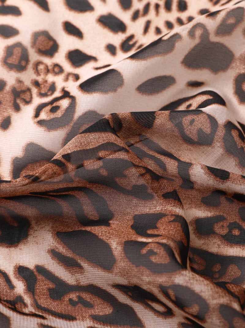 Tunica da spiaggia Cover Panther Marrone - Kiabi