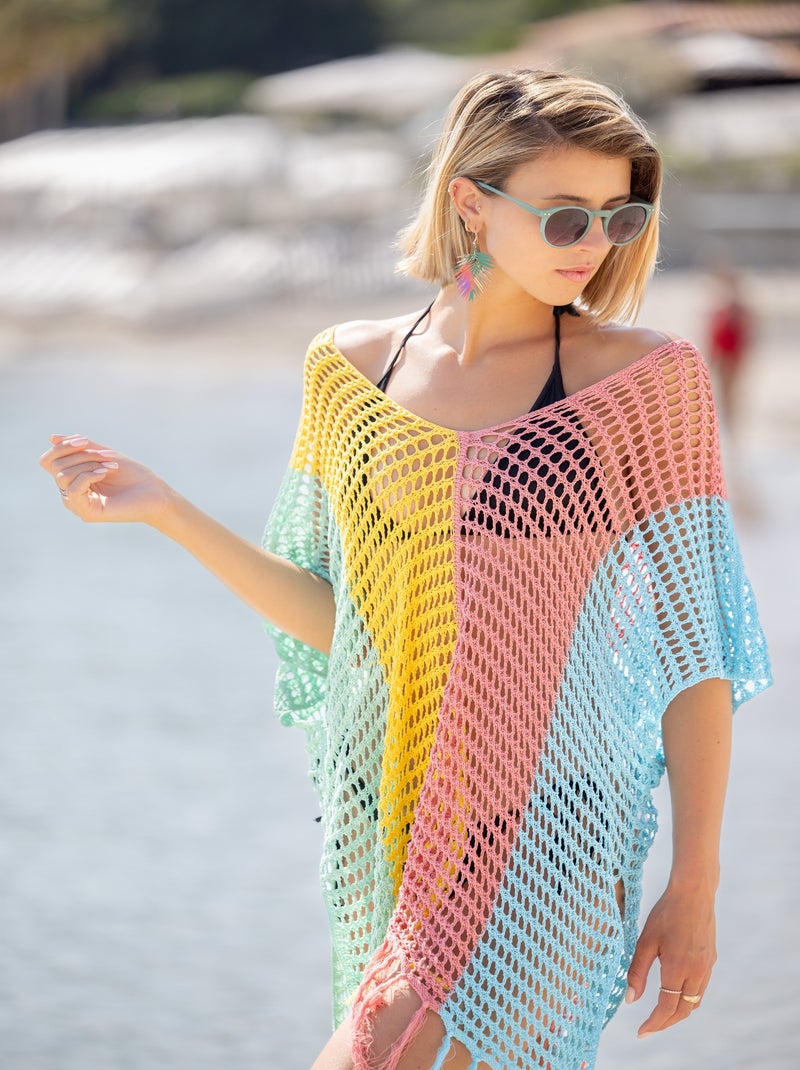Tunica da spiaggia Strip Anna Multicolore - Kiabi