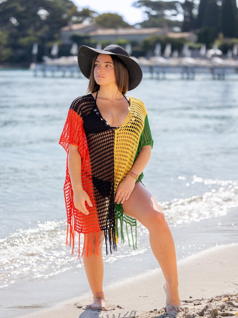Tunica da spiaggia Strip Paola Multicolore - Kiabi