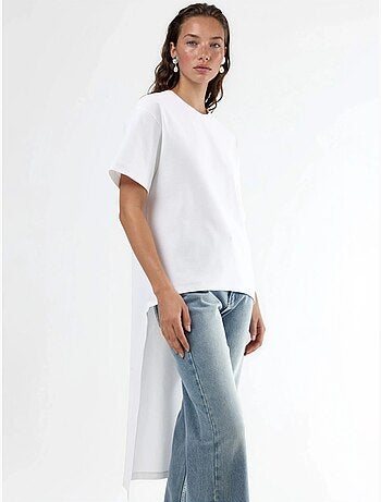 Tunica oversize con girocollo e spacco busem