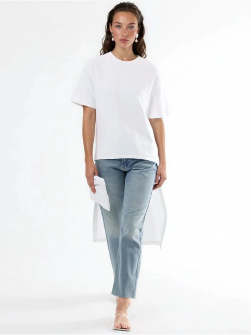 Tunica oversize con girocollo e spacco busem - Kiabi Tunica oversize con girocollo e spacco busem - Kiabi