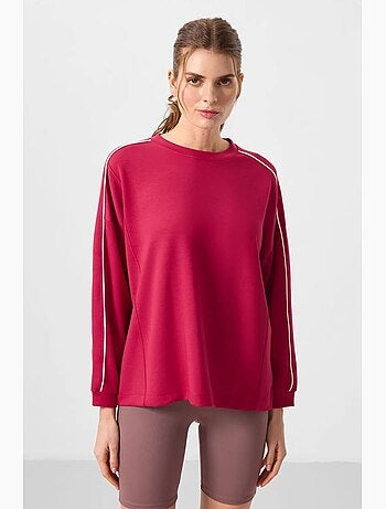 Tunica top oversize lunga a righe tommy