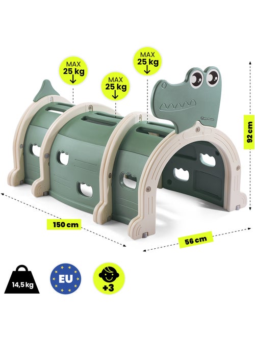 Tunnel da gioco cheerful crocodile hypermotion dai 3 anni - Kiabi Tunnel da gioco cheerful crocodile hypermotion dai 3 anni - Kiabi
