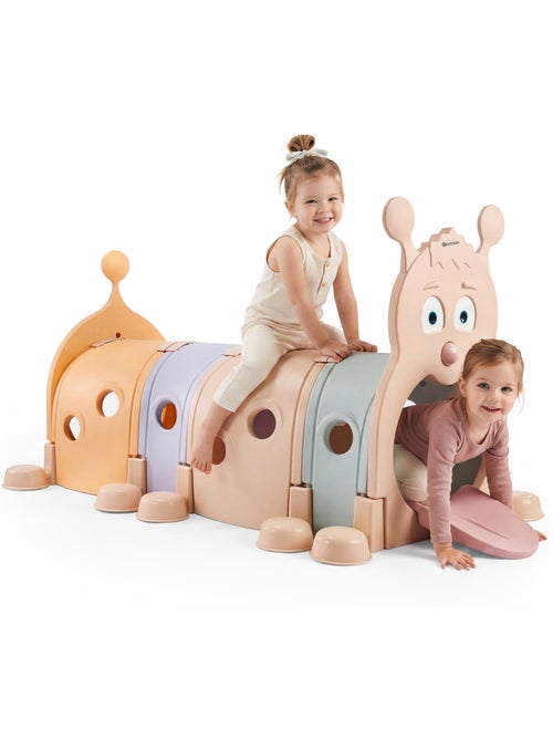Tunnel da gioco modulabile a forma di bruco hypermotion per bambini con 4 moduli colorati - Kiabi