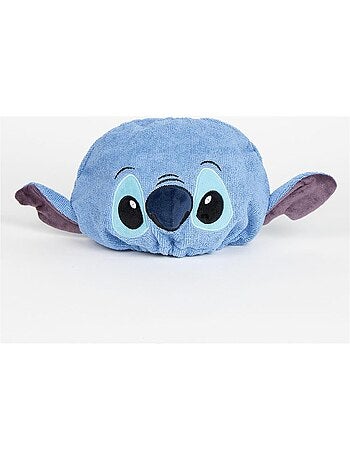 Turbante per capelli bambino Stitch microfibra blu: asciugatura rapida