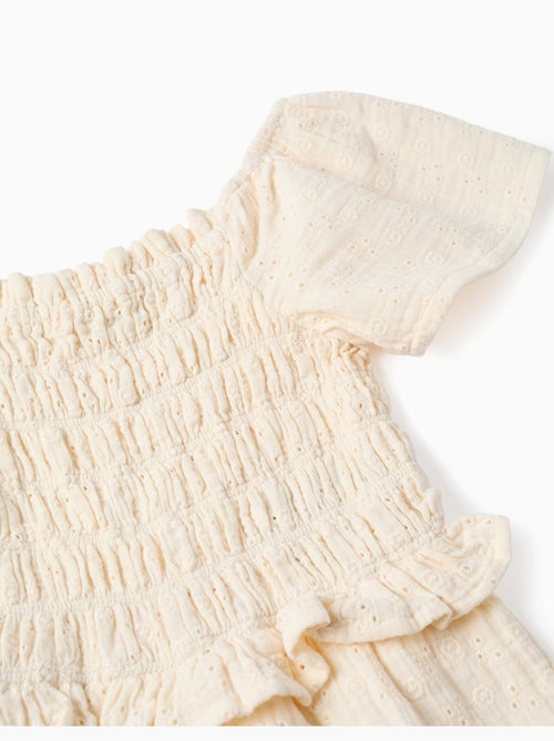 Tuta a gamba larga in cotone a ricamo inglese - Kiabi