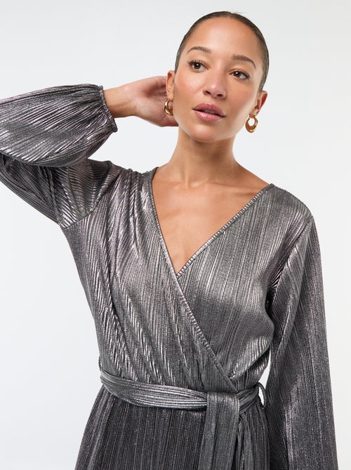 Tuta a gamba larga in maglia plissé - Kiabi