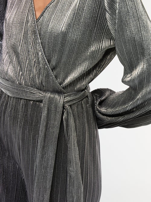 Tuta a gamba larga in maglia plissé - Kiabi