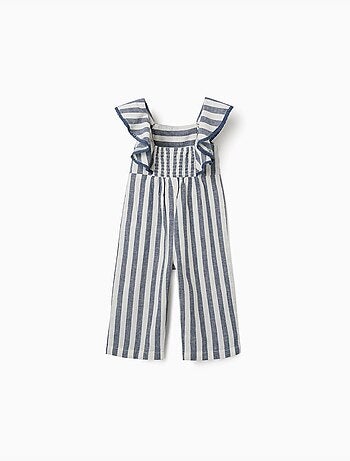 Tuta a righe in cotone e lino You&Me
