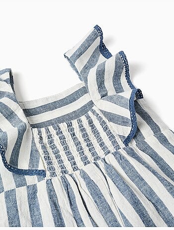 Tuta a righe in cotone e lino You&Me