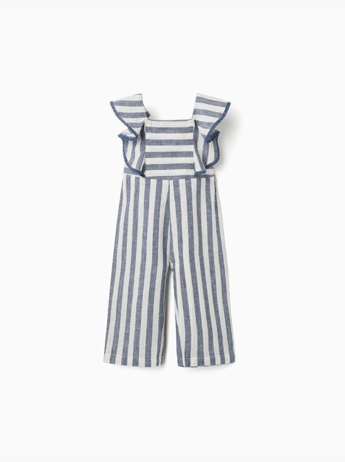 Tuta a righe in cotone e lino You&Me - Kiabi