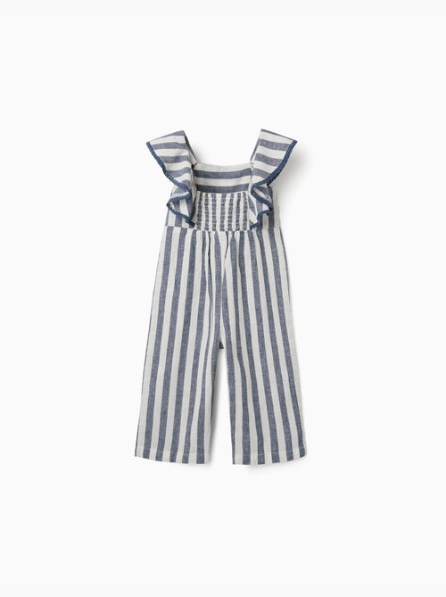 Tuta a righe in cotone e lino You&Me - Kiabi