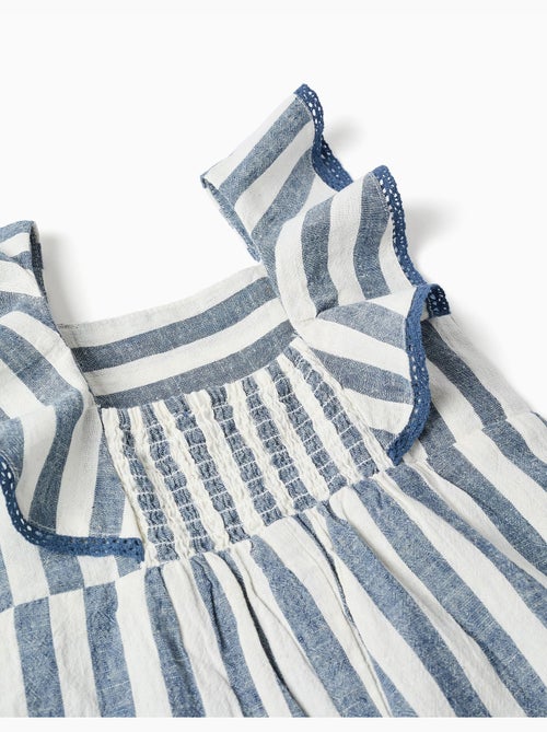 Tuta a righe in cotone e lino You&Me - Kiabi