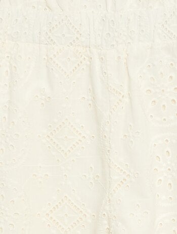 Tuta ampia in sangallo con volant cotone