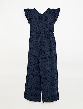 Tuta ampia in sangallo con volant cotone