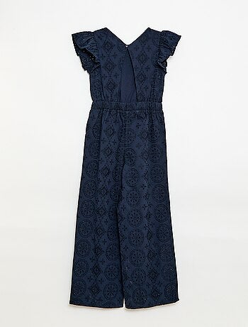 Tuta ampia in sangallo con volant cotone