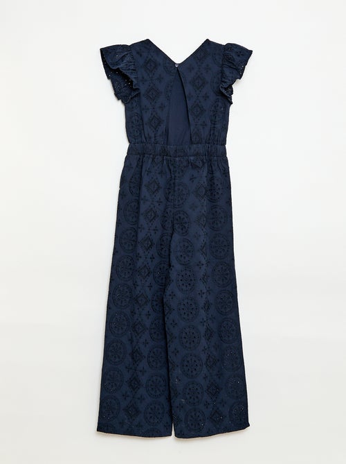 Tuta ampia in sangallo con volant cotone - Kiabi