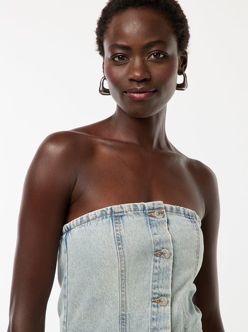 Salopette Donna Taglie Forti Jamron - Denim Stretch, Lunga, Overall Jumpsuit, Taglie XS-6XL - Foto 7