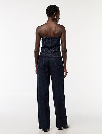 Tuta bustier in jeans