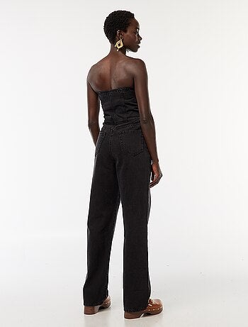 Tuta bustier in jeans