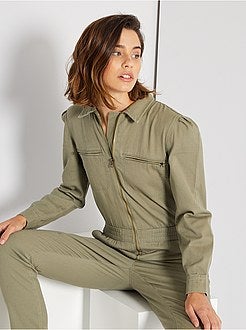 Tuta colorata in denim - Kiabi