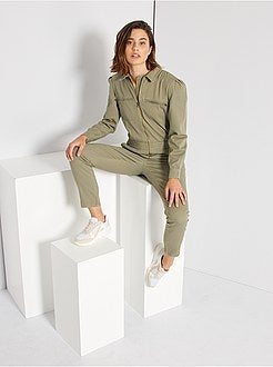 Tuta colorata in denim - Kiabi