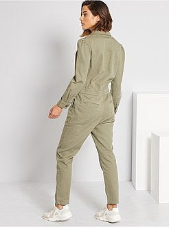 Tuta colorata in denim - Kiabi