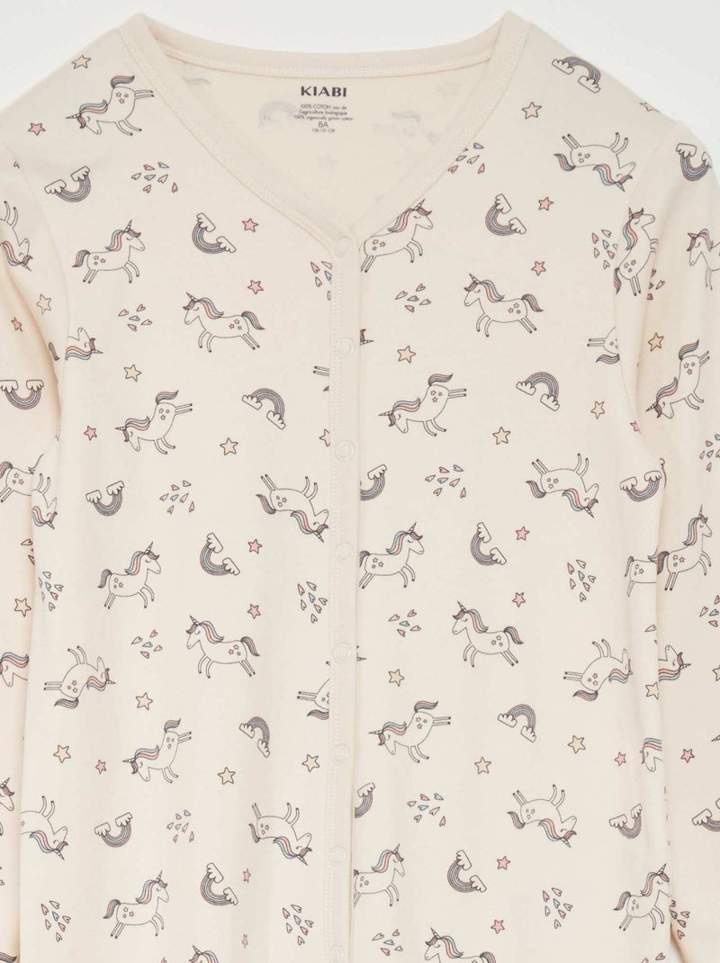 Tuta con bottoni a pressione - collezione facile da indossare BIANCO - Kiabi