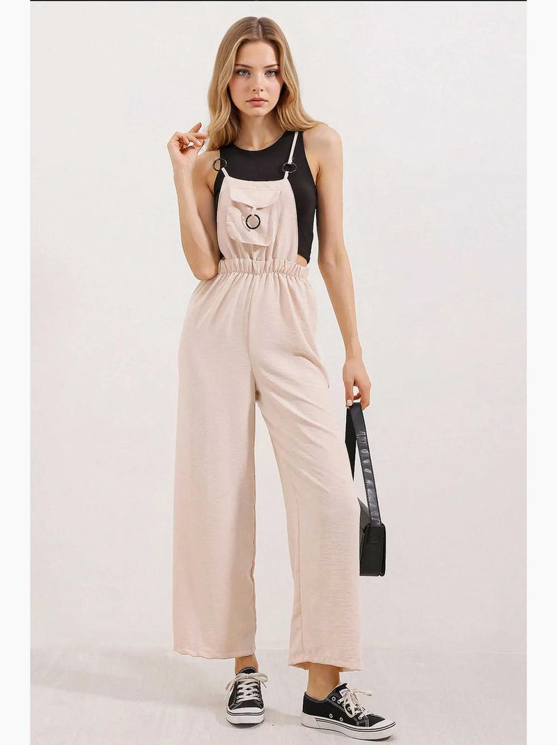 Tuta con bretelle bdart Beige argilla - Kiabi
