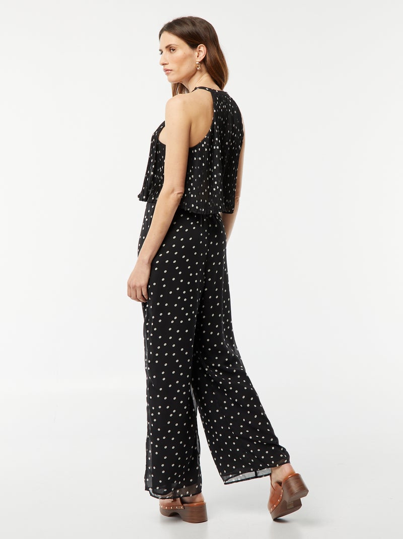 Tuta con pantaloni e t-shirt plissettata con giromanica americano BIANCO - Kiabi