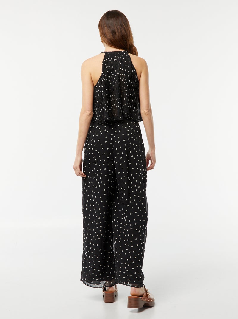 Tuta con pantaloni e t-shirt plissettata con giromanica americano BIANCO - Kiabi
