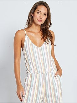 Tuta con pantaloni in maglia froissé - Kiabi