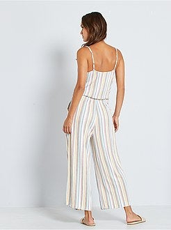 Tuta con pantaloni in maglia froissé - Kiabi
