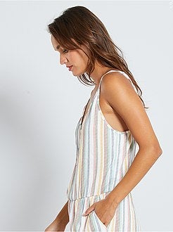 Tuta con pantaloni in maglia froissé - Kiabi