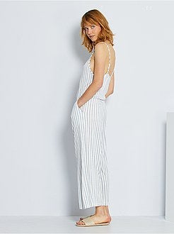 Tuta con pantaloni in maglia froissé - Kiabi