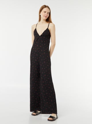 Tuta con pantaloni in maglia goffrata