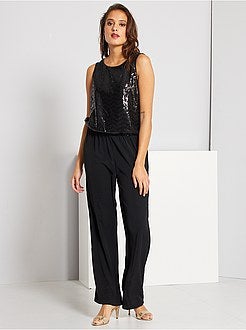 Tuta con top in paillettes - Kiabi