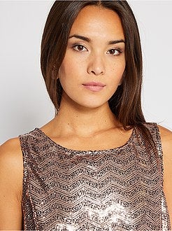 Tuta con top in paillettes - Kiabi