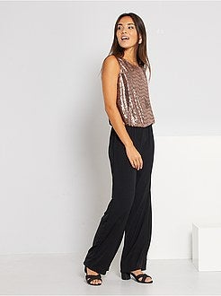 Tuta con top in paillettes - Kiabi