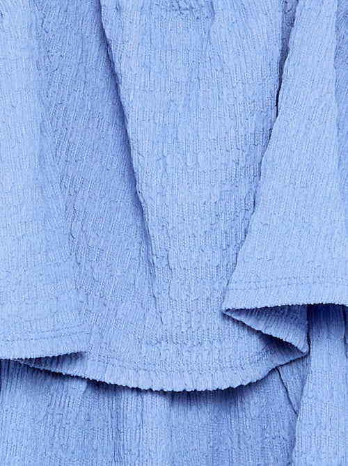 Tuta corta a tinta unita con spalline in maglia a nido d'ape - Kiabi