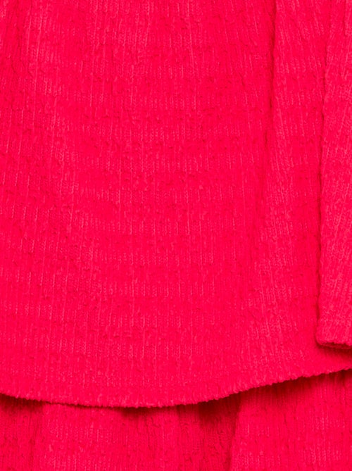 Tuta corta a tinta unita con spalline in maglia a nido d'ape - Kiabi