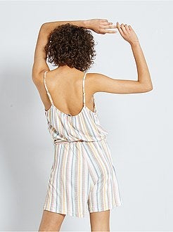 Tuta corta con spallini sottili - Kiabi