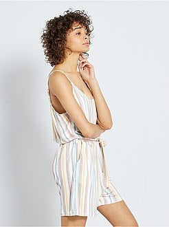 Tuta corta con spallini sottili - Kiabi